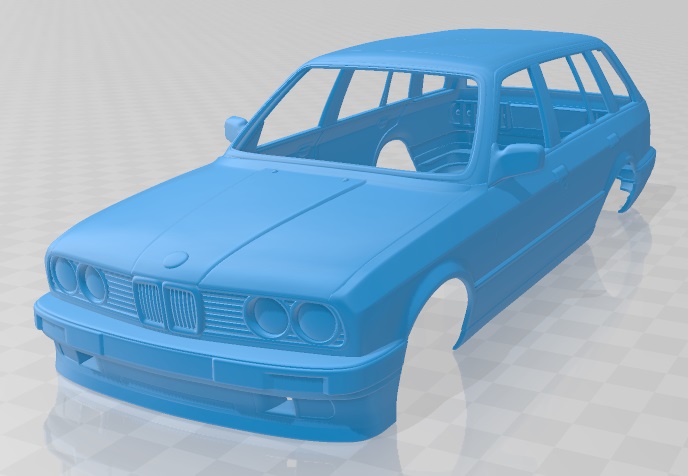 BMW 525 Touring E30 Printable Body Car – 3d model – STL – 3D Printable Shop