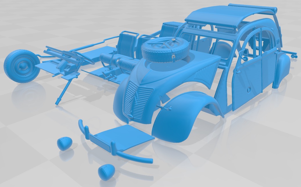 Citroen 2CV Sahara - Printable Car - 3D Model - STL
