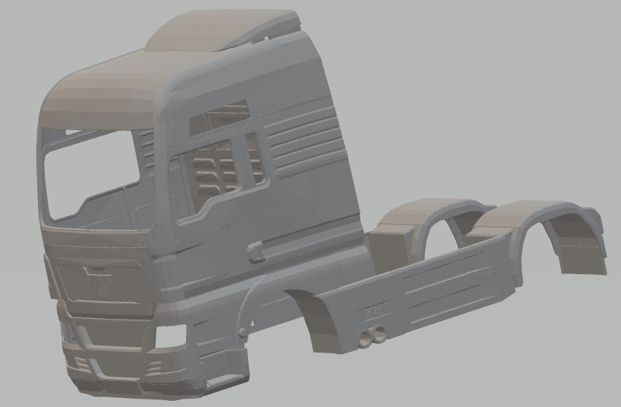 Man TGX V8 Printable Body Truck