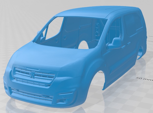 Peugeot Partner Van L2 2017 – 3D Model – STL