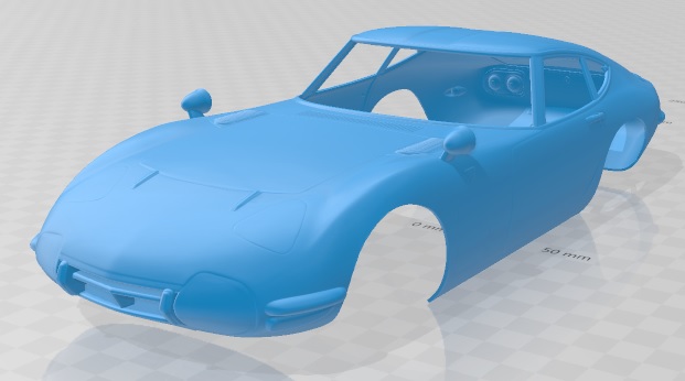 Toyota 2000 GT 1967 Printable Body Car - 3D Model - STL