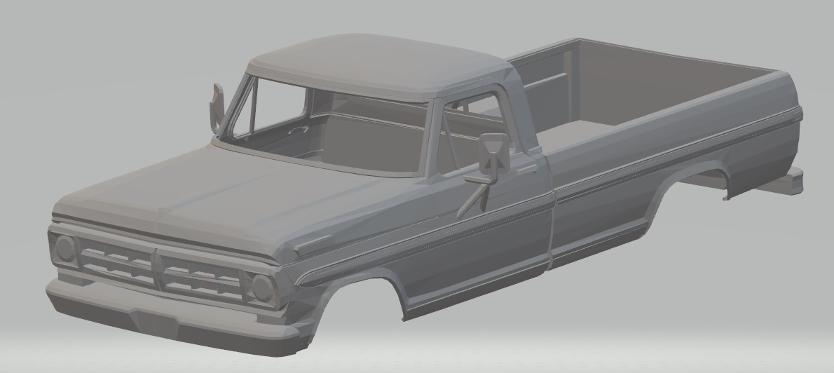 Ford F 100 - 1969 Printable Body Truck