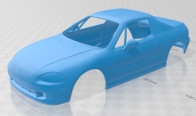 Honda Civic del Sol 1993 Printable Body Car