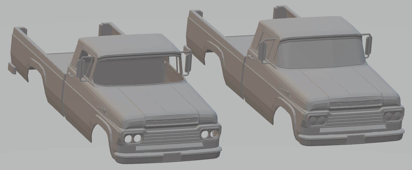Ford F250 1959 Printable Body Car