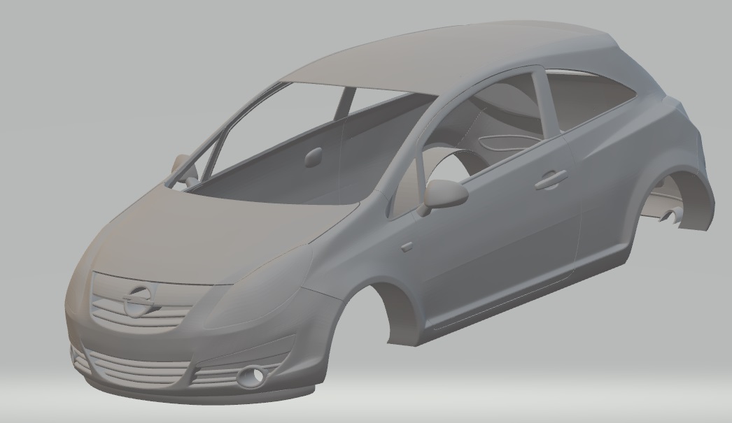 Opel Corsa 2009 Printable Body Car