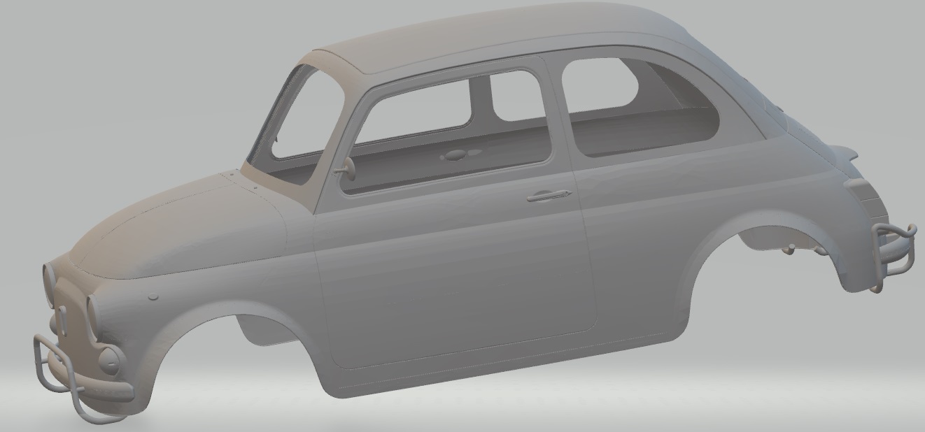 Fiat 500 Printable Body Car
