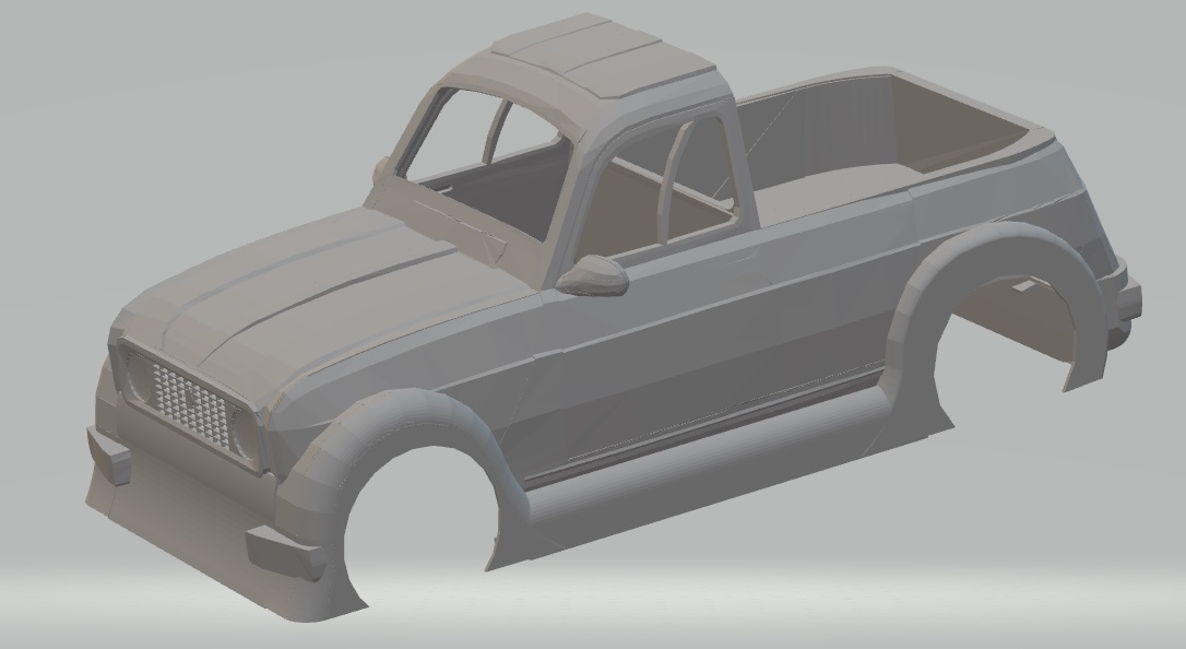 Renault 4 Pick Up Printable Body Car