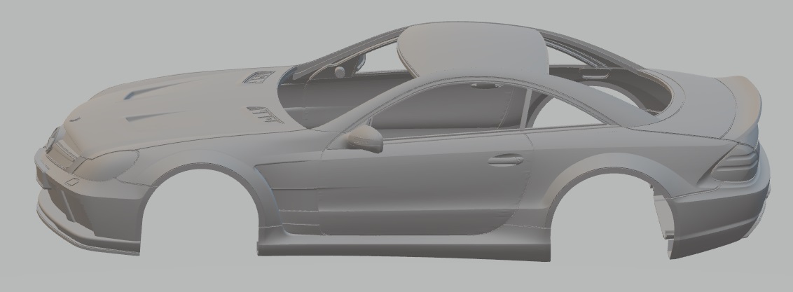 Mercedes Benz SL Black Edition Printable Body Car
