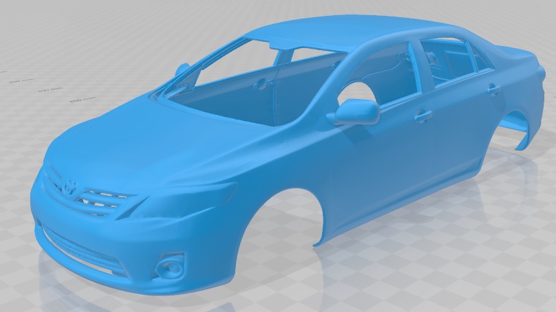 Toyota Corolla 2010 Printable Body Car