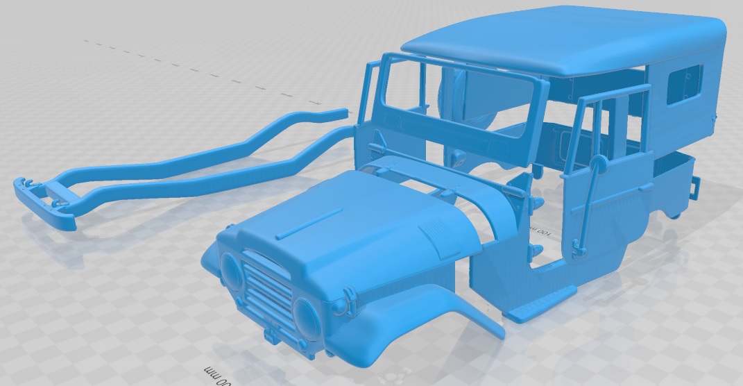 Toyota Land Cruiser J20 1958 Printable Body Car