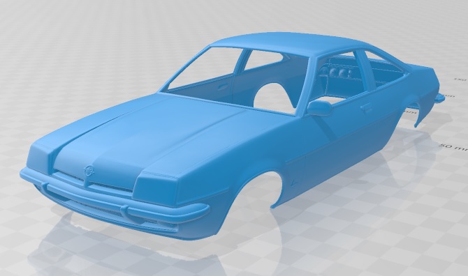 Opel Manta 1975 Printable Body Car