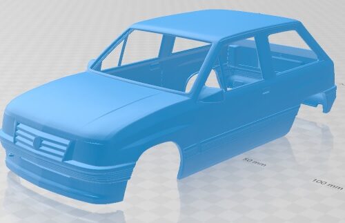 Opel Corsa 1985 Printable Body Car