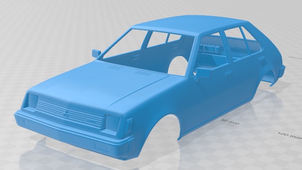 Mitsubishi Colt 1978 Printable Body Car