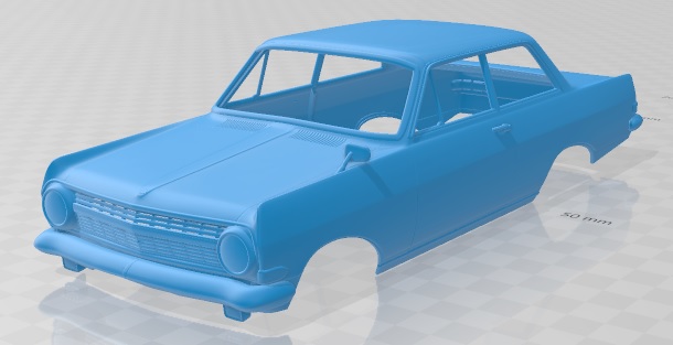 Opel Rekord 1963 Printable Body Car