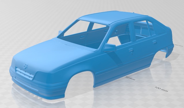 Opel Kadett 1991 Printable Body Car