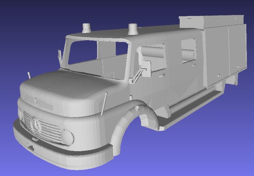 Mercedes Benz 1114 Fire Truck Printable 3D