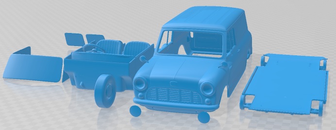 Austin Mini Van 1966 - 3D Model - STL