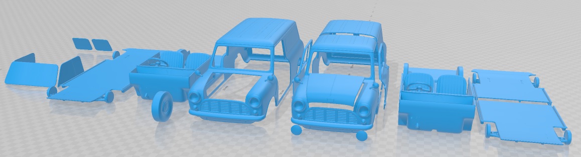Austin Mini Van 1966 - 3D Model - STL