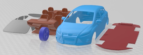 Ford Focus Hatchback 2011 - 3D Model - STL