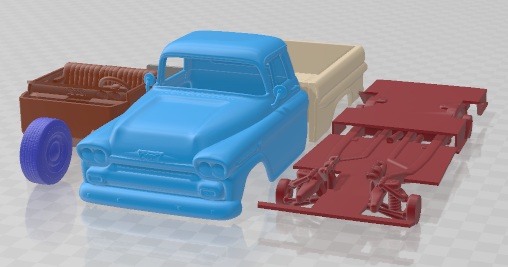 Chevrolet Apache Pickup 1958 - 3D Model - STL
