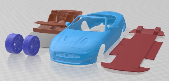 Jaguar XKR 2012 Convertible - 3D Model - STL